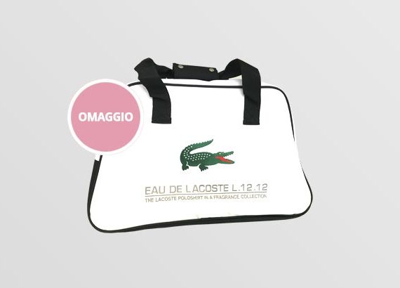 con l'acuisto di una fragranza lacoste o boss ricevi una borsa in omaggio